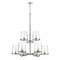 Z-Lite Callista 9 Light Chandelier, Polished Nickel & Clear 3032-9PN - alternate 2
